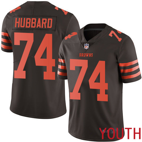 Cleveland Browns Chris Hubbard Youth Brown Limited Jersey #74 NFL Football Rush Vapor Untouchable